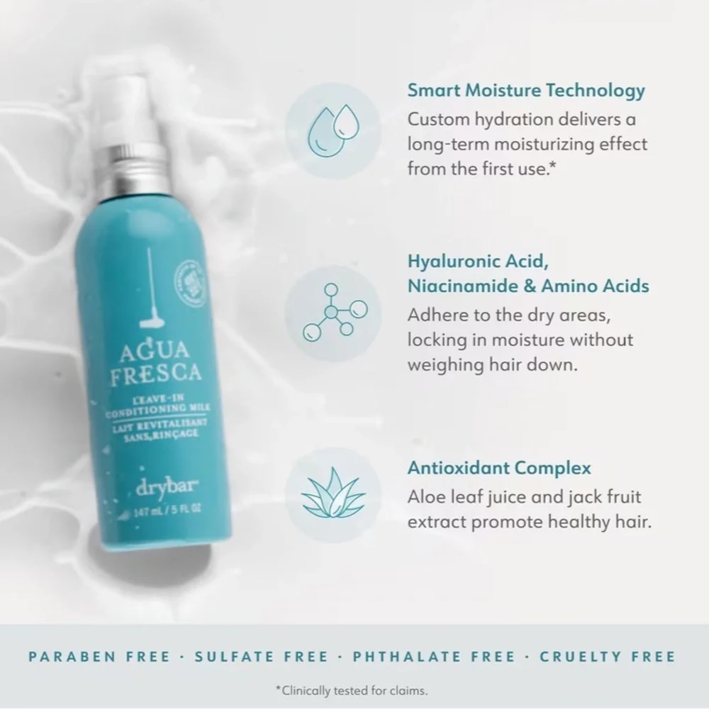 DRYBAR Agua Fresca Leave-In Conditioning Milk Mini Travel Size 0.34oz NIP